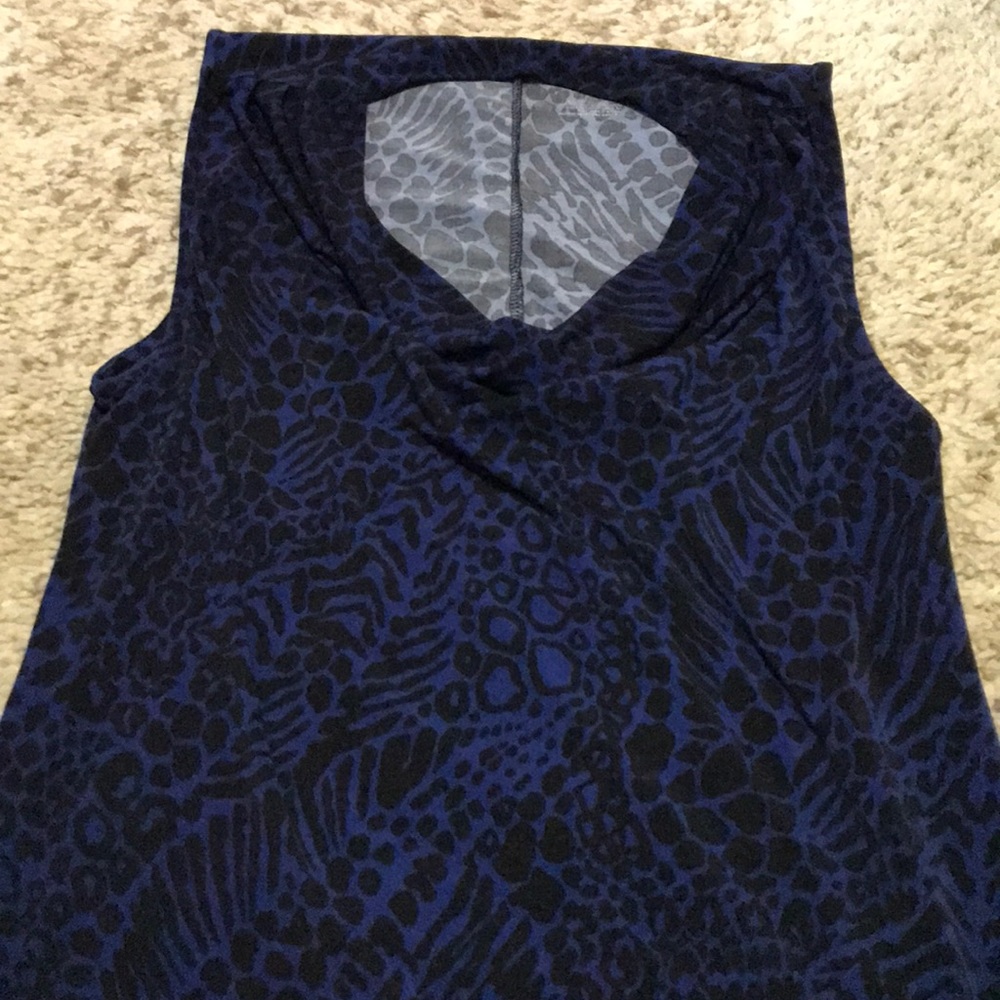 Black and blue leopard print tank